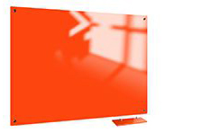 Whiteboard Glas Leuchtend Orange