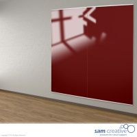 Glas Wand Paneel in Rubin rot 120x240 cm