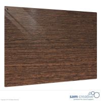 Glasboard Solid Ambience Dunkels Holz 50x50 cm