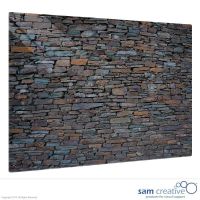 Glasboard Solid Ambience Steinmauer 60x120 cm